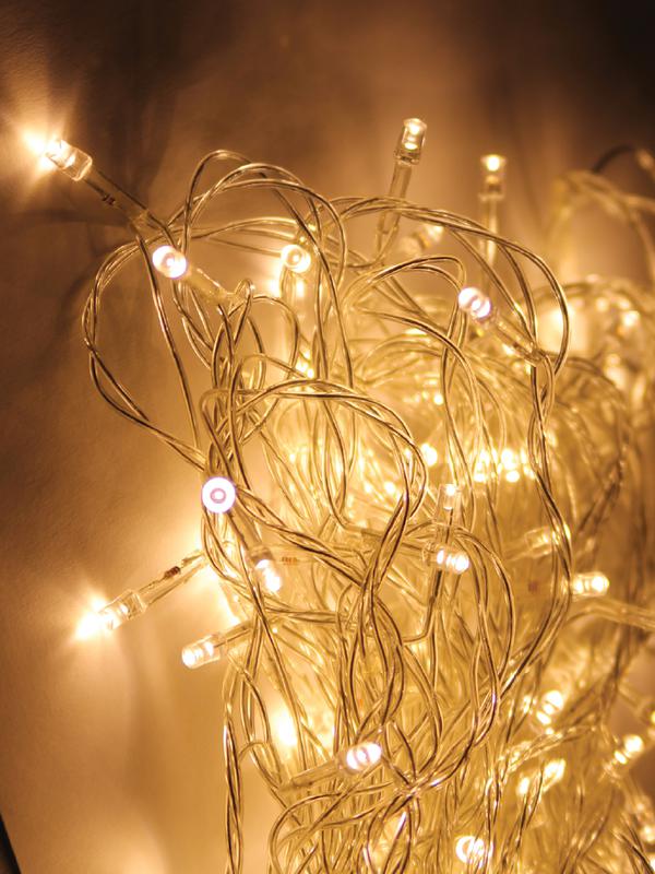 гирлянда светодиодная 400led провод 41.5м (40+1.5) тепл. бел. ip44 220в космос koc_gir400_rgb от BTSprom.by