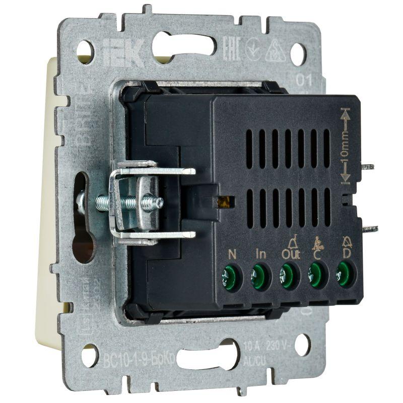  Кнопка звонка BRITE 10А ВС10-1-9-БрКр для отелей с индик. механизм беж. IEK BR-V14-2-10-K10 фото в каталоге от BTSprom.by