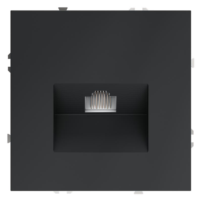 розетка компьютерная 1-м сп s70 rj45 кат.6 механизм графит voltum vls060107 от BTSprom.by