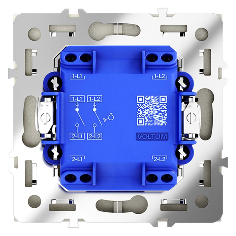  Выключатель 2-кл. СП S70 10А с самовозвратом механизм сталь Voltum VLS020605 фото в каталоге от BTSprom.by