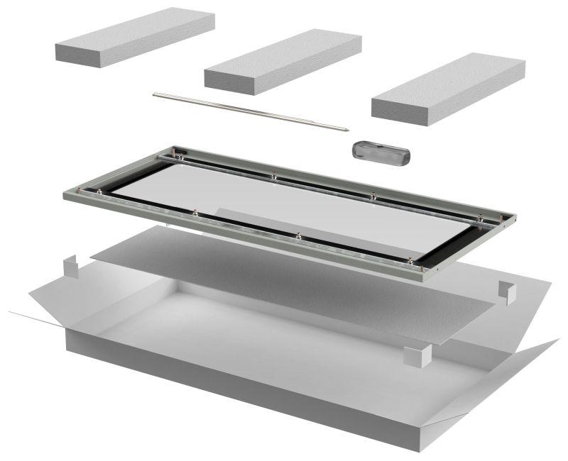 дверь стеклянная для шкафа linea e 18u 600мм сер. itk le35-18u 600мм 6x-dr от BTSprom.by