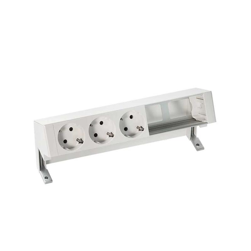 блок розеточный настольный 3х2p+e 2 пустых мод. бел. simon 400 42503000-130 от BTSprom.by