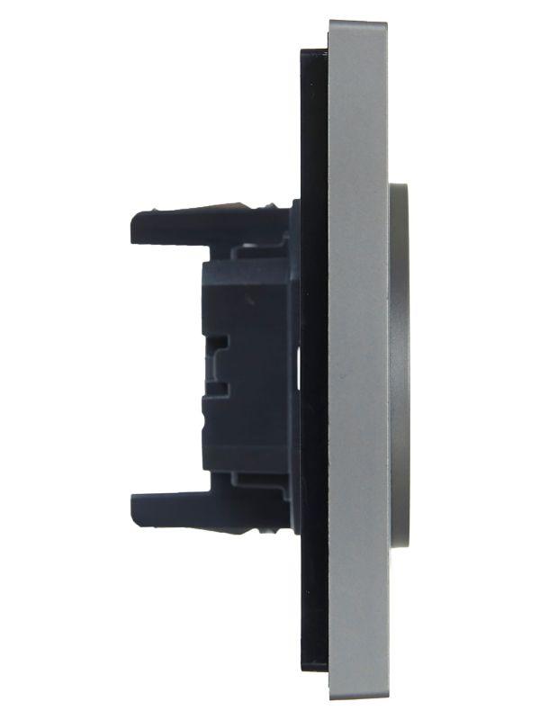  Розетка 2-м СП FORTE&PIANO FP526 10А без заземл. без защ. шторок безвинт. крепл. сталь IEK FP-R20-10-1-K46 фото в каталоге от BTSprom.by