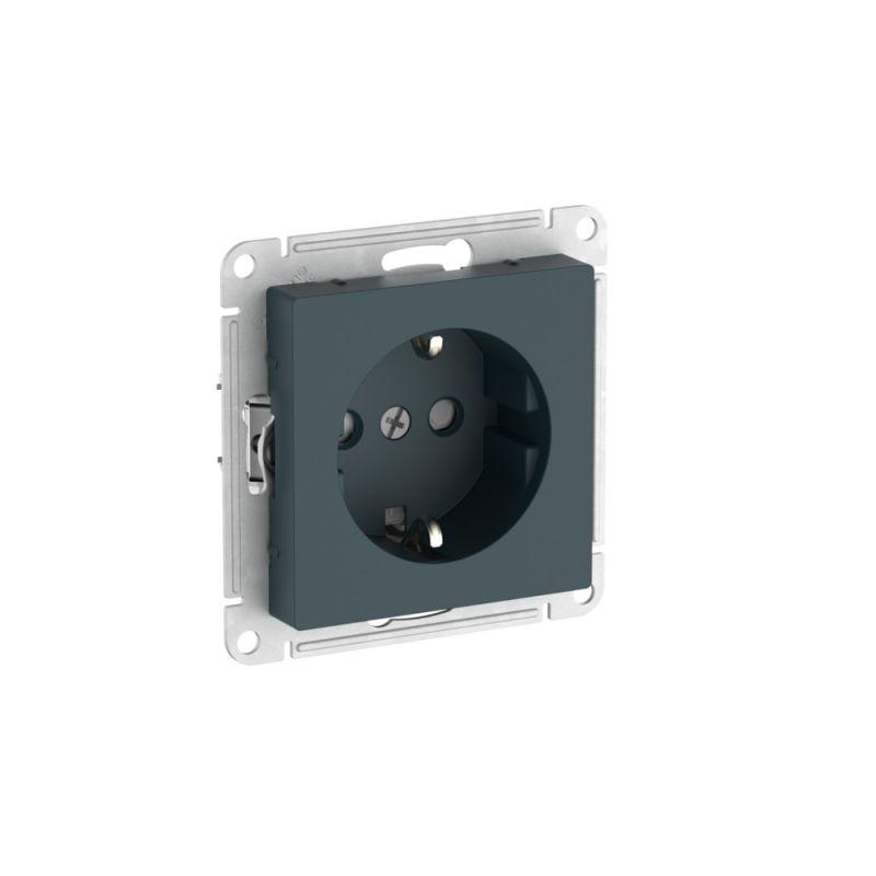 розетка atlasdesign 16а с заземл. защ. шторки быстрозажим. клем. механизм изумруд se atn000845s от BTSprom.by