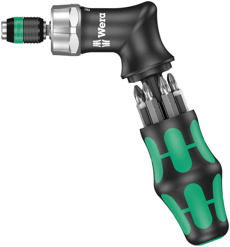 набор бит с пистолетообразной отверткой-битодержателем с трещоткой kraftform kompakt pistol ra 7 предметов wera we-051030 от BTSprom.by