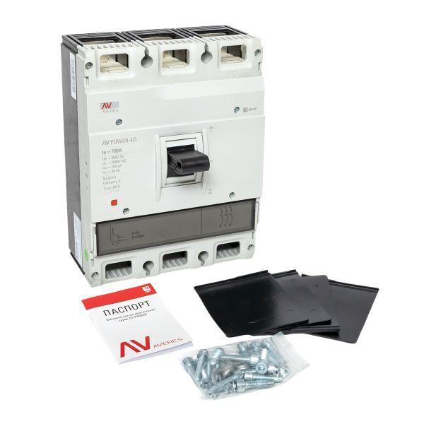  Выключатель автоматический 700А 100кА AV POWER-4/3 TR AVERES EKF mccb-43-700H-TR-av фото в каталоге от BTSprom.by