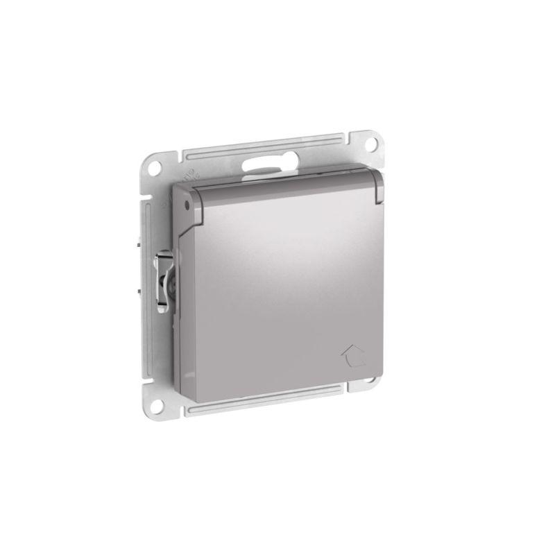 розетка atlasdesign 16а ip20 с заземл. защ. шторки с крышкой быстрозажим. клем. механизм алюм. se atn000346s от BTSprom.by