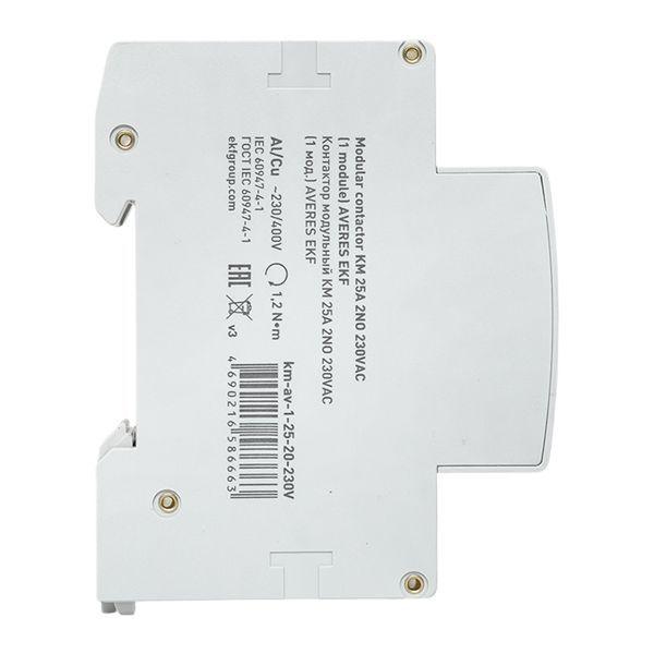  Контактор модульный КМ 25А 2NО 230В AC (1 мод.) AVERES EKF km-av-1-25-20-230V фото в каталоге от BTSprom.by