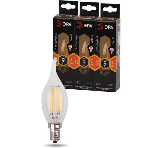 Лампа светодиодная филаментная F-LED BXS-9W-827-E14 BXS 9Вт свеча на ветру E14 тепл. бел. ЭРА Б0047003 фото в каталоге от BTSprom.by