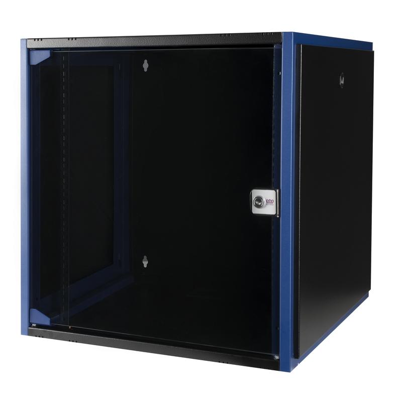 шкаф настенный 19дюйм 12u 600х600 дв. стекл. черн. datarex dr-600221 от BTSprom.by