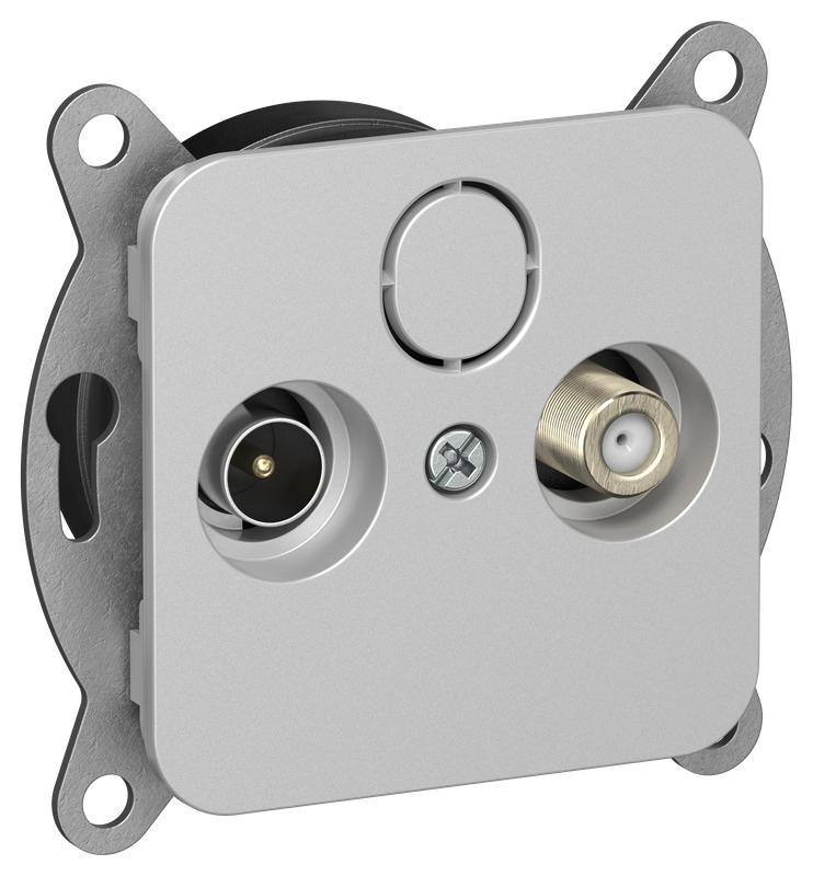 розетка проходная tv/sat 2-м сп flite ртвс-2-1-2-фла экранир. механизм алюм. iek fi-af23-p-k47 от BTSprom.by