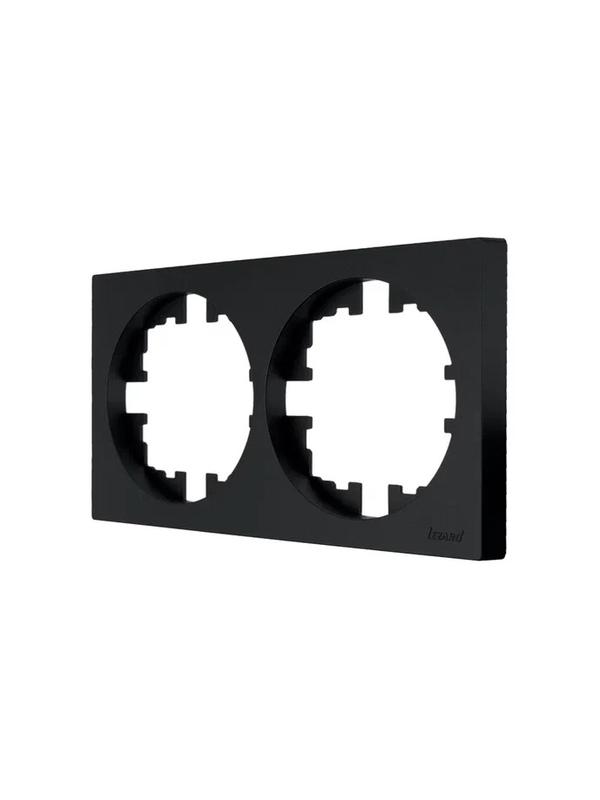  Рамка 2-м OSEN горизонт. квадрат черн. бархат LEZARD 743-4200-147 фото в каталоге от BTSprom.by