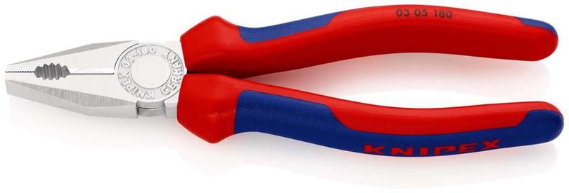 плоскогубцы комбинированные l-180мм хром. knipex kn-0305180 от BTSprom.by