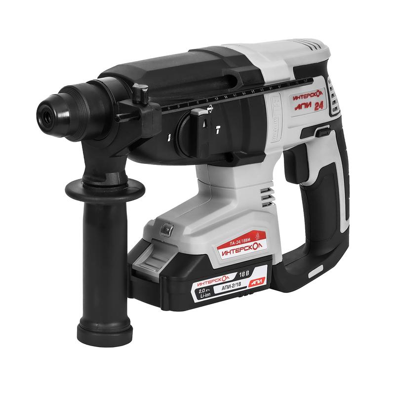 перфоратор аккумуляторный бесщеточный па-24/18вм sds plus li-ion апи (кейс 1 аккум. 4.0а.ч зу) интерскол 730.4.1.70 от BTSprom.by