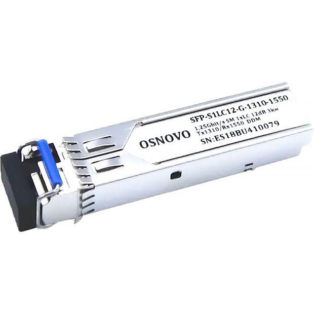  Модуль SFP LC 125 Гбит/сек до 3км Tx:1310/Rx:1550 DDM SFP-S1LC12-G-1310-1550 OSNOVO 1000634337 фото в каталоге от BTSprom.by