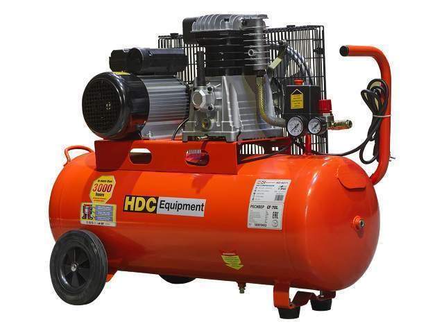 компрессор hdc hd-a071 (396 л/мин, 10 атм, ременной, масляный, ресив. 70 л, 220 в, 2.20 квт) от BTSprom.by