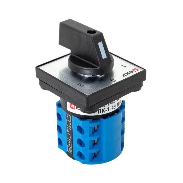  Переключатель кулачковый ПК-1-43 3П 10А "1-0-2" EKF pk-1-43-10 фото в каталоге от BTSprom.by