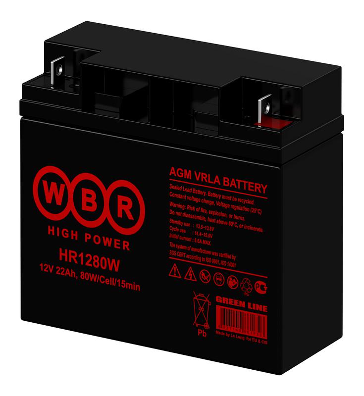  Аккумулятор 12В 22А.ч WBR HR1280W WBR фото в каталоге от BTSprom.by