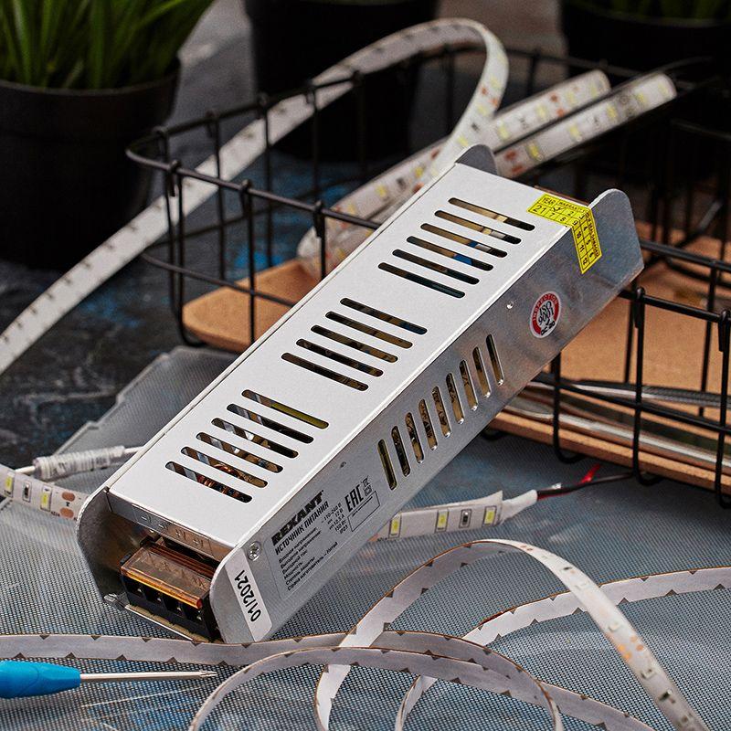  Источник питания для LED модулей и линеек 12В 150Вт с разъемами под винт IP23 Rexant 200-150-4 фото в каталоге от BTSprom.by