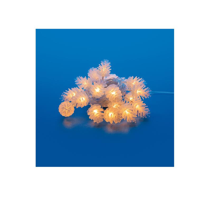 гирлянда led "шишки" uld-s0500-050/dta warm white ip20 pine cones 5м 50 диодов тепл. бел. свет провод прозр. uniel ul-00007192 от BTSprom.by