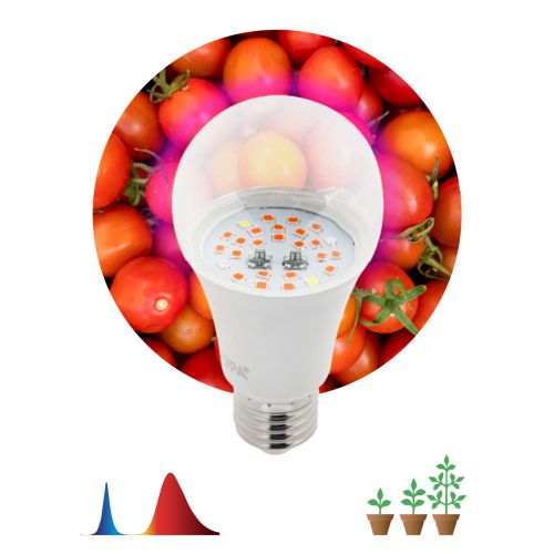 Лампа светодиодная FITO-10W-RB-E27 10Вт E27 для растений красн./син. спектр Эра Б0050600 фото в каталоге от BTSprom.by