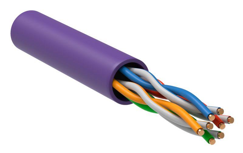 кабель витая пара u/utp кат.5e 4х2х24awg solid lszh фиолет. (уп.305м) itk lc1-c5e04-126 от BTSprom.by