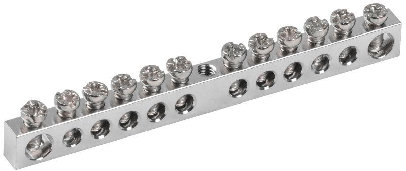 шина pen "земля-ноль" 6х9мм 12/1 ni (12групп/крепеж по центру) iek ynn10-12-100-n от BTSprom.by