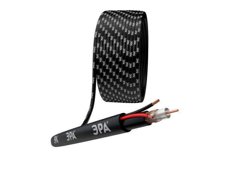 кабель для аналогового видеонаблюдения k-0.5-pe квк-п-2+2х0.5кв.мм 200м черн. эра б0052733 от BTSprom.by