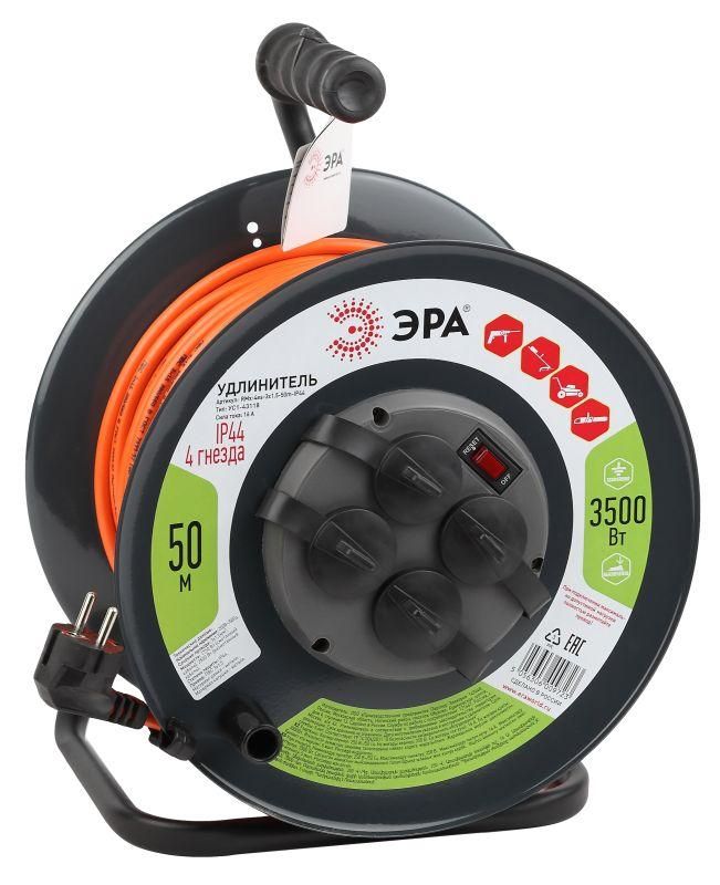 удлинитель на метал. катушке 4х50м с заземл. 16а ip44 rmx-4es-3х1.5-50m-ip44 пвс 3х1.5 эра б0046852 от BTSprom.by