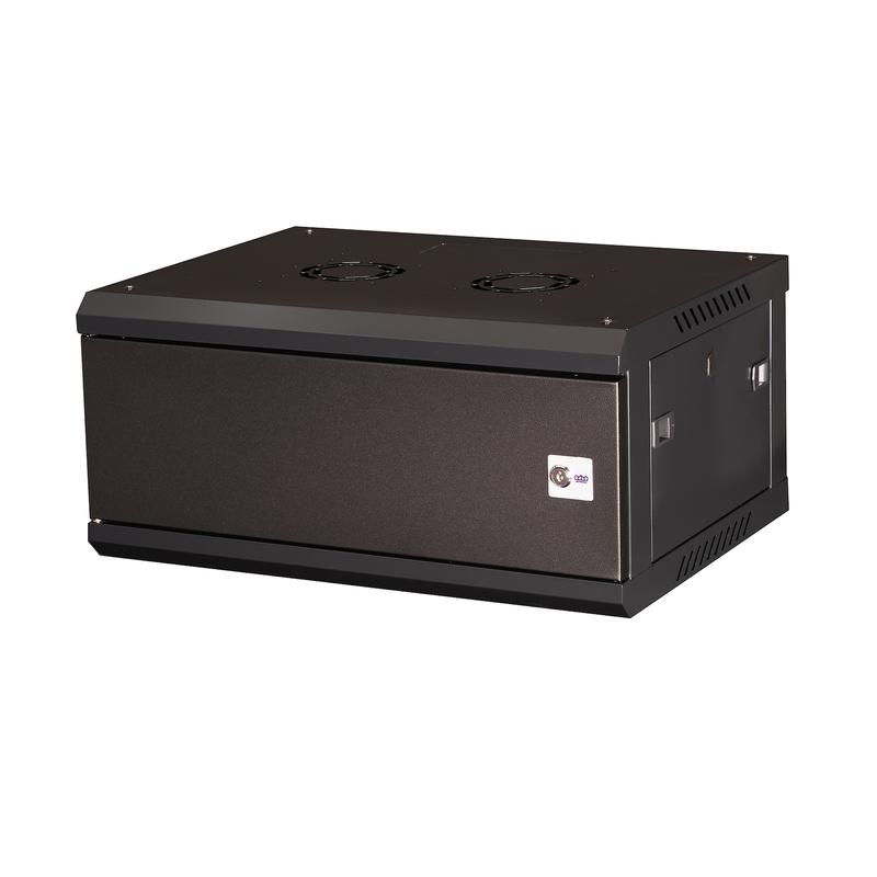 шкаф телекоммуникационный настен. 19дюйм 4u 280х600х450мм дверь метал. черн. datarex dr-640001 от BTSprom.by