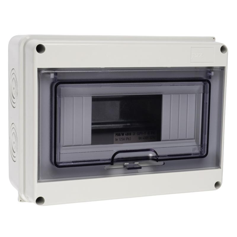 бокс модульный накладной pdb/w 4008 gr (щрн-пг- 8) ip65 пластик. pro jazzway 5072060 от BTSprom.by