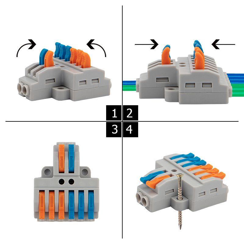  Клемма строительно-монтажная СМК проходная разветвительная 2п с монтажной площадкой 1 ввод 3 вывода на полюс Rexant 07-5234 фото в каталоге от BTSprom.by