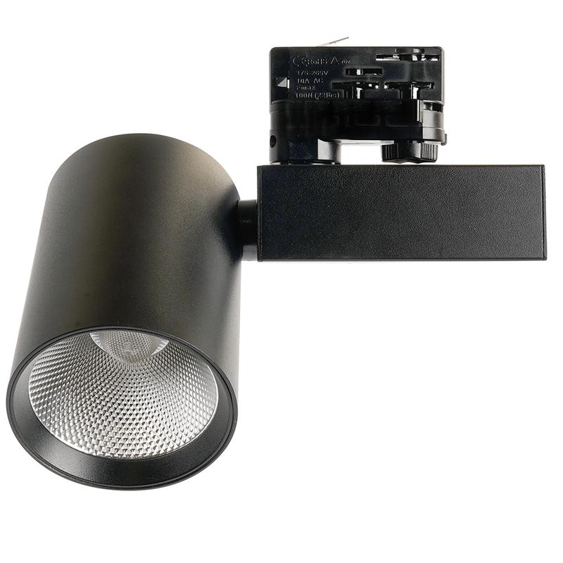 светильник светодиодный трековый на шинопровод 40вт 3600лм 4000к 35град. черн. 3ф al148 со встроенным драйвером feron 51607 от BTSprom.by