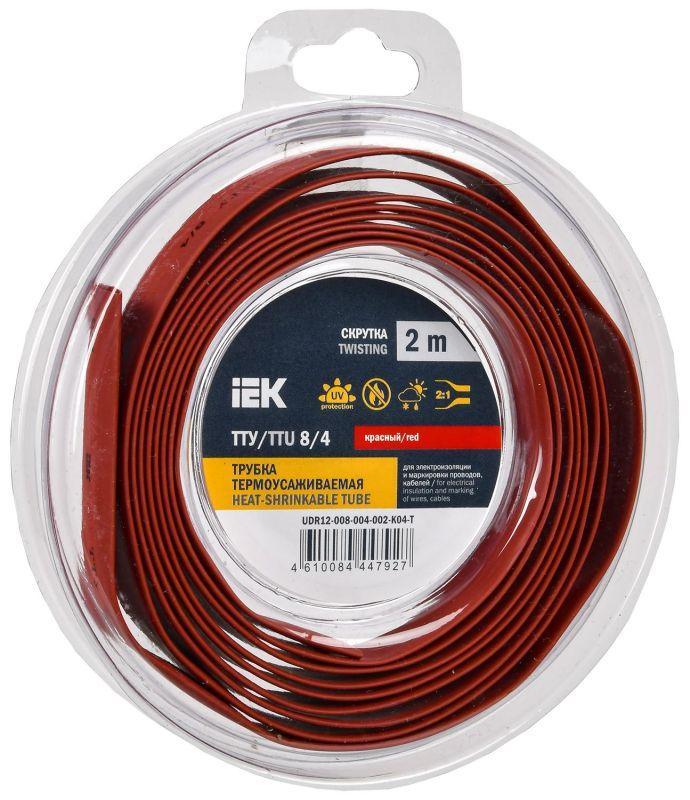 трубка термоусадочная тту нг-ls 8/4 красн. (уп.2м) iek udr12-008-004-002-k04-t от BTSprom.by
