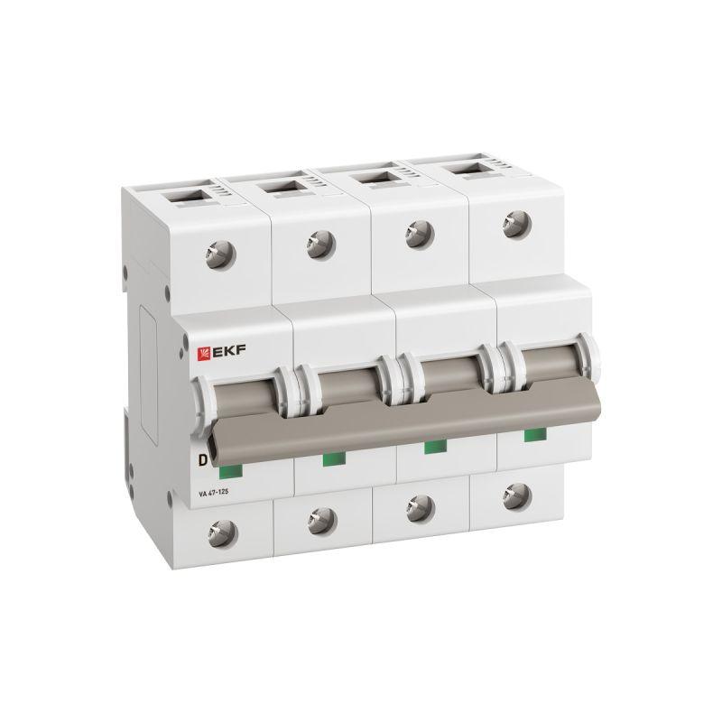 выключатель автоматический 4п d 20а 15ка ва 47-125 proxima ekf mcb47125-4-20d от BTSprom.by