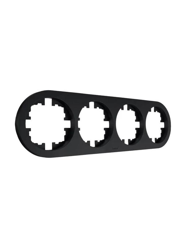  Рамка 4-м OSEN горизонт. круглая механизм черн. бархат LEZARD 744-4200-149 фото в каталоге от BTSprom.by