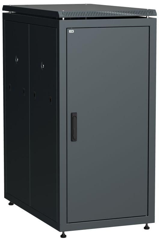 шкаф сетевой 19дюйм linea n 24u 600х1000мм металлические двери черн. itk ln05-24u61-mm от BTSprom.by