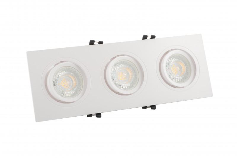 светильник встраиваемый ip20 10вт gu5.3 led бел. пластик denkirs dk3023-wh от BTSprom.by