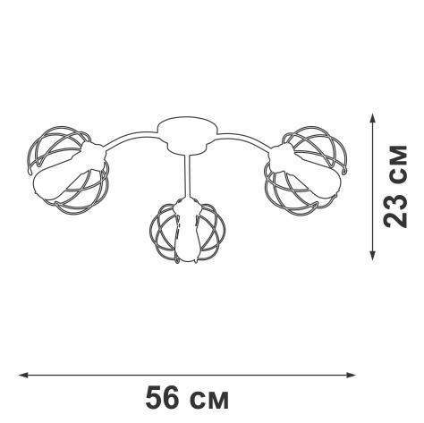люстра 3хe27 макс. 60вт vitaluce v4551-1/3pl от BTSprom.by