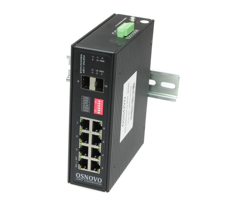 коммутатор промышленный hi poe sw-80802/i(port 90вт 300вт) gigabit ethernet на 8ge poe + 2 ge sfp порта. osnovo 13879 от BTSprom.by