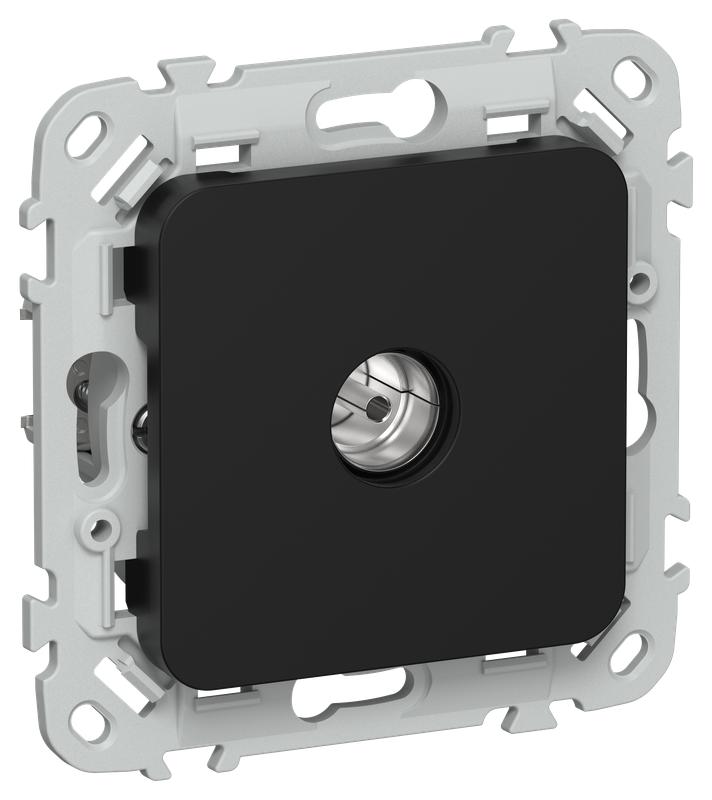 розетка телевизионная оконечная сп flite ртвм-1-1-1-флч тип m экранир. механизм черн. iek fi-a13-o-k02 от BTSprom.by