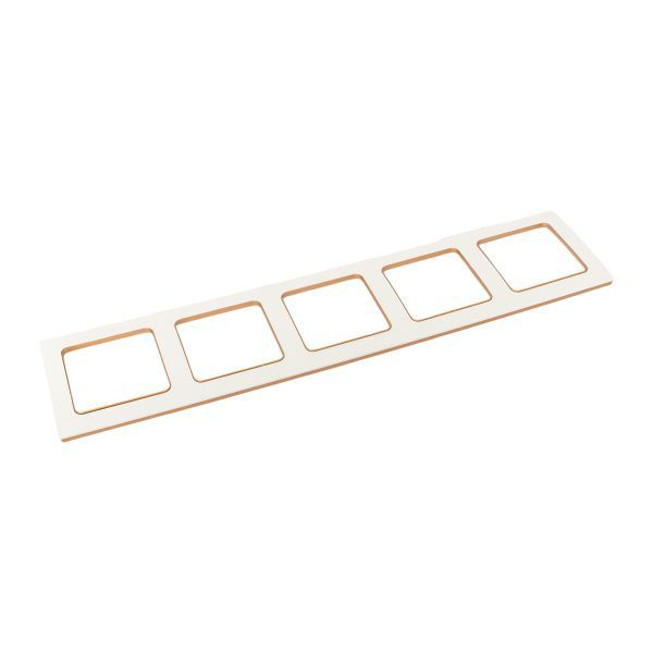  Рамка 5-м Стокгольм бел. с линией цвета шампань EKF EAM-G-306-20 фото в каталоге от BTSprom.by