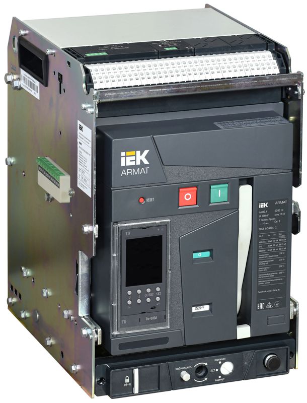 выключатель автоматический воздушный 3п b 800а 85ка td выдвижн. с комплектом аксессуаров armat iek ar-acb-3vb-085-0800a-tdcf от BTSprom.by