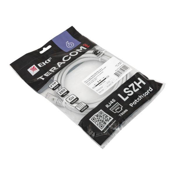  Патч-корд кат.6 экранированный FTP оболочка LSZH сер. (3.0м) TERACOM PRO EKF TRP-6FTP-LSH-3M-GY фото в каталоге от BTSprom.by