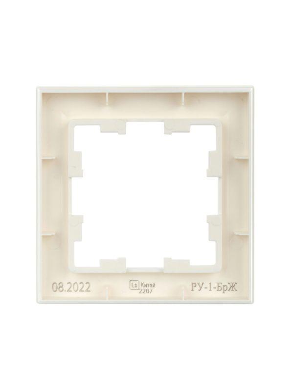  Рамка 1-м BRITE РУ-1-БрЖ жемчуж. IEK BR-M12-K36 фото в каталоге от BTSprom.by