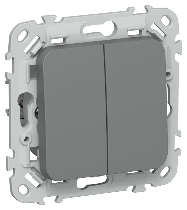 выключатель 2-кл. сп flite вс12-1-0-флма 10а механизм мокрый асфальт iek fi-v20-0-10-1-k80 от BTSprom.by