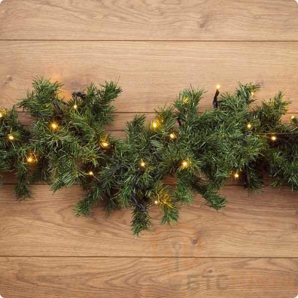 Еловый шлейф искуственный 2,7 м Теплое белое свечение 100 LED фото в каталоге от BTSprom.by  Еловый шлейф искуственный 2,7 м Теплое белое свечение 100 LED фото в каталоге от BTSprom.by