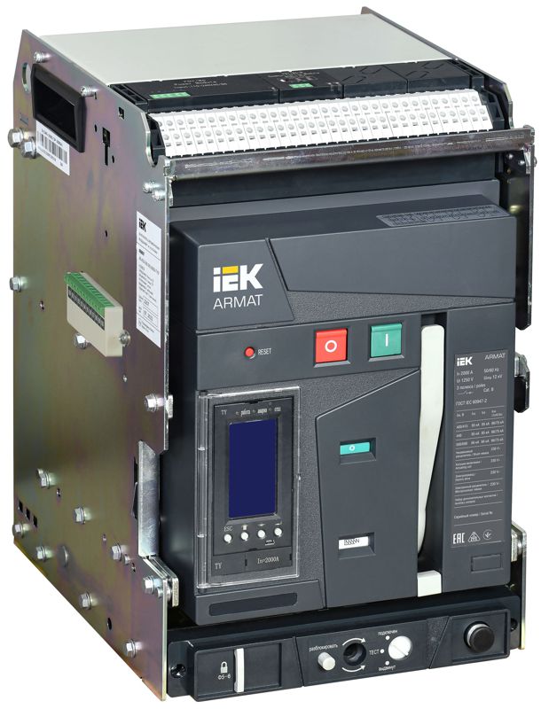 выключатель автоматический воздушный 3п b 2000а 85ка выдвижной ty с акс. armat iek ar-acb-3vb-085-2000a-tycf от BTSprom.by