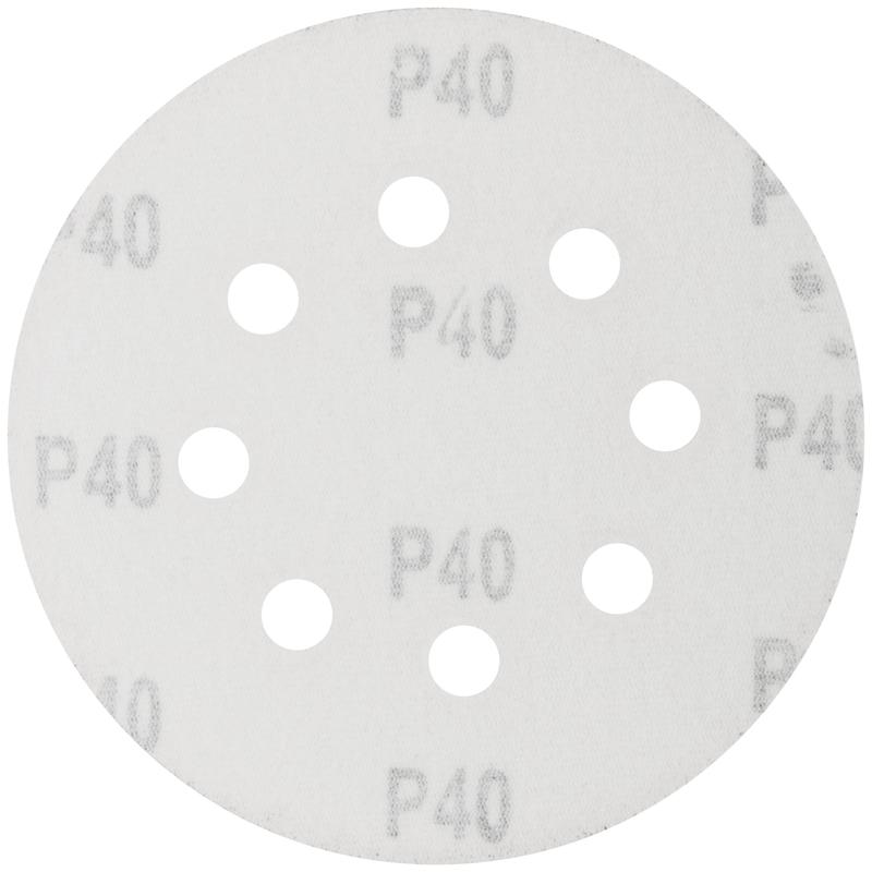  Круг шлифовальный с отверстиями (липучка) 125мм Р 40 алюм./оксидные (уп.5шт) КУРС 39782 фото в каталоге от BTSprom.by