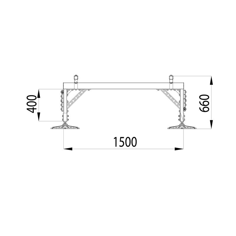  Конструкция опорная для установки оборудования TECHNORAPTOR FOOT 1500х5000 HD КМ TR0244 фото в каталоге от BTSprom.by